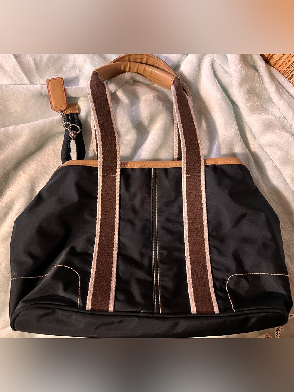Black Mini Nylon Tote - Picture 2 of 8